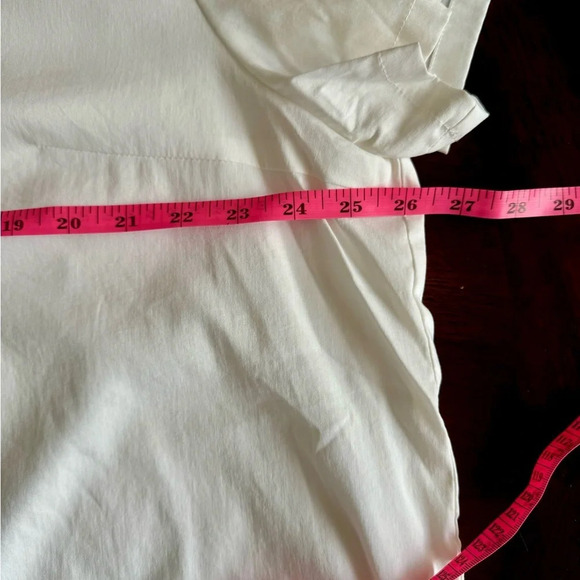 AVARA Women's White Short Sleeve Sleeve V-Neck Summer Blouse  XXXLarge - Picture 8 of 11